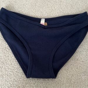 Navy Blue Ribbed Panties